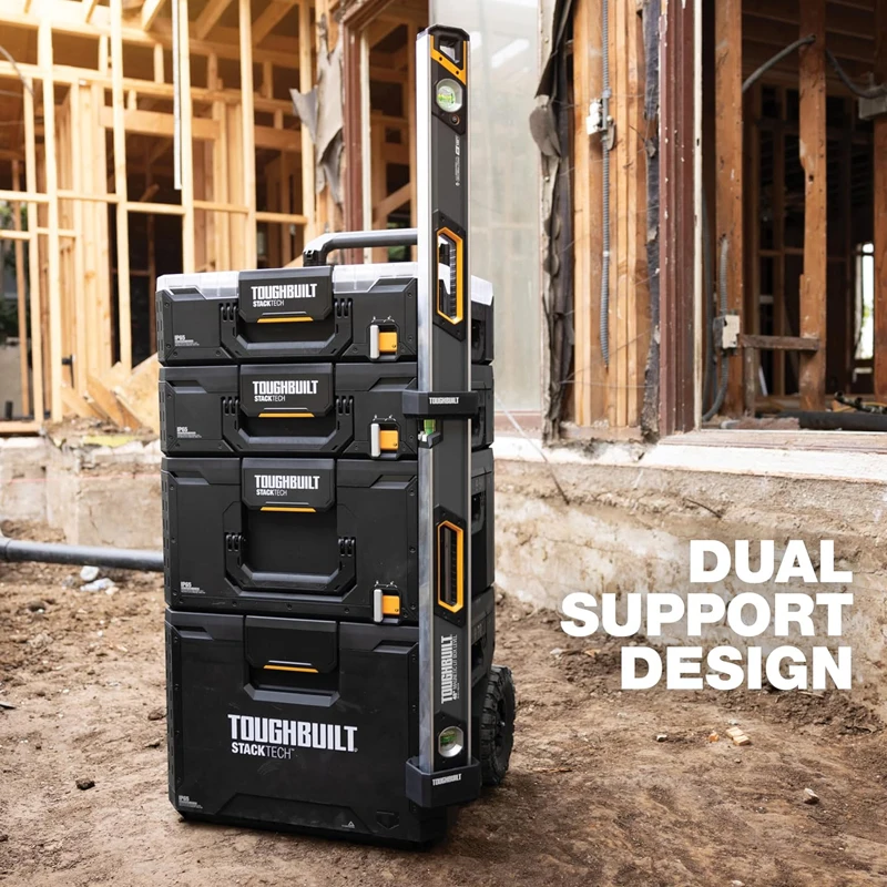 TOUGHBUILT TB-B1-A-54 STACKTECH Plastic Tool Holder Stacking Tool Case Special Vertical Portable Organizer Long Handle Shelf