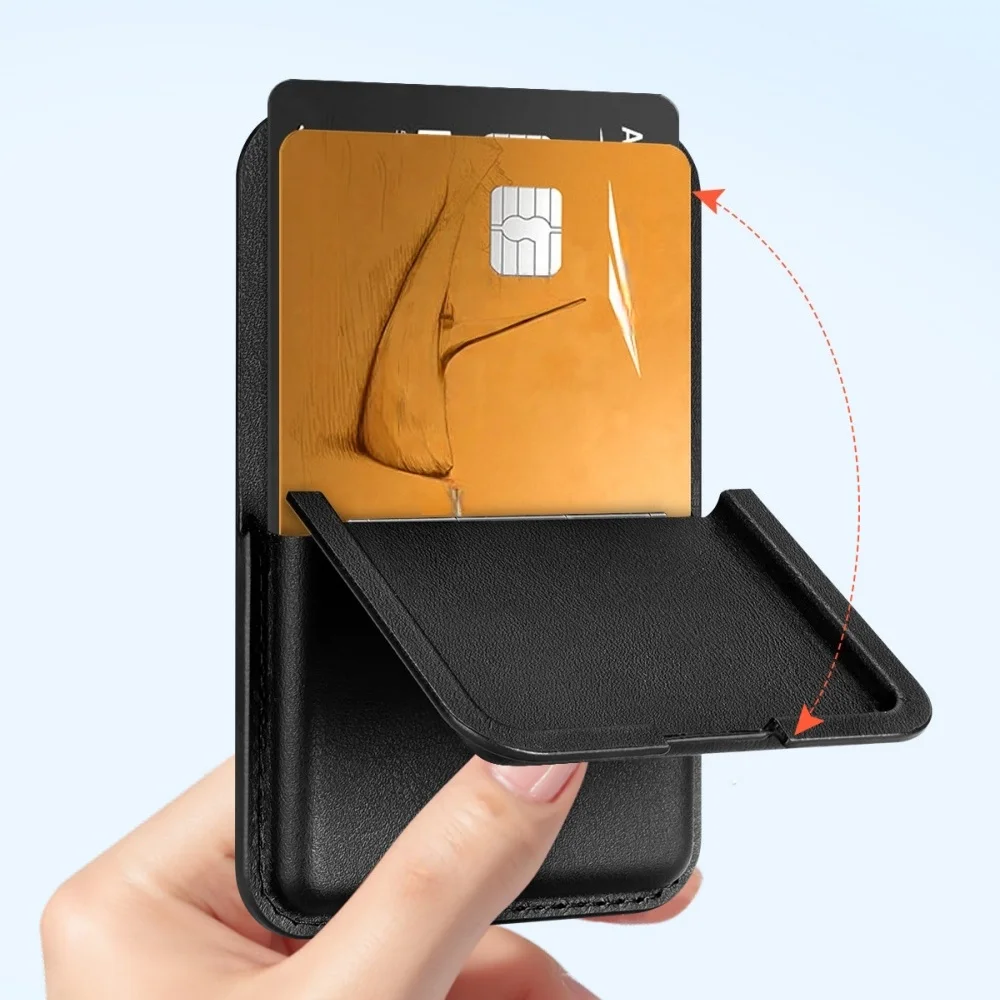 Luxurious Antilost Magnetic Leather Wallet Case with Card Holder