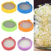 Wide Mouth Plastic Mason Jarhipping Seed Crop Germination for Jar Plant Sprouting Lid Food Grade Mesh Sprout Cover for Maso L8O1 2