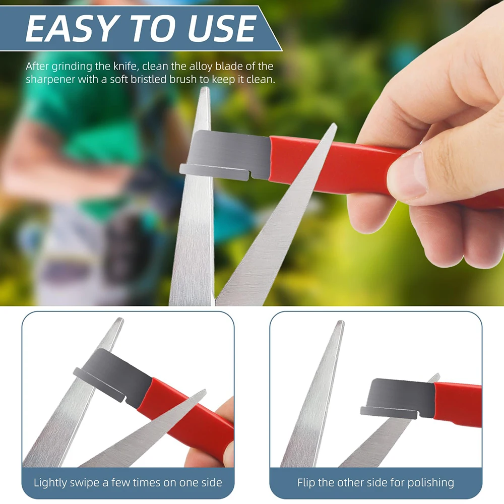 Professional Grade Kitchen and Garden Blade Sharpener - Tungsten, Diamond, Ceramic Precision Tool