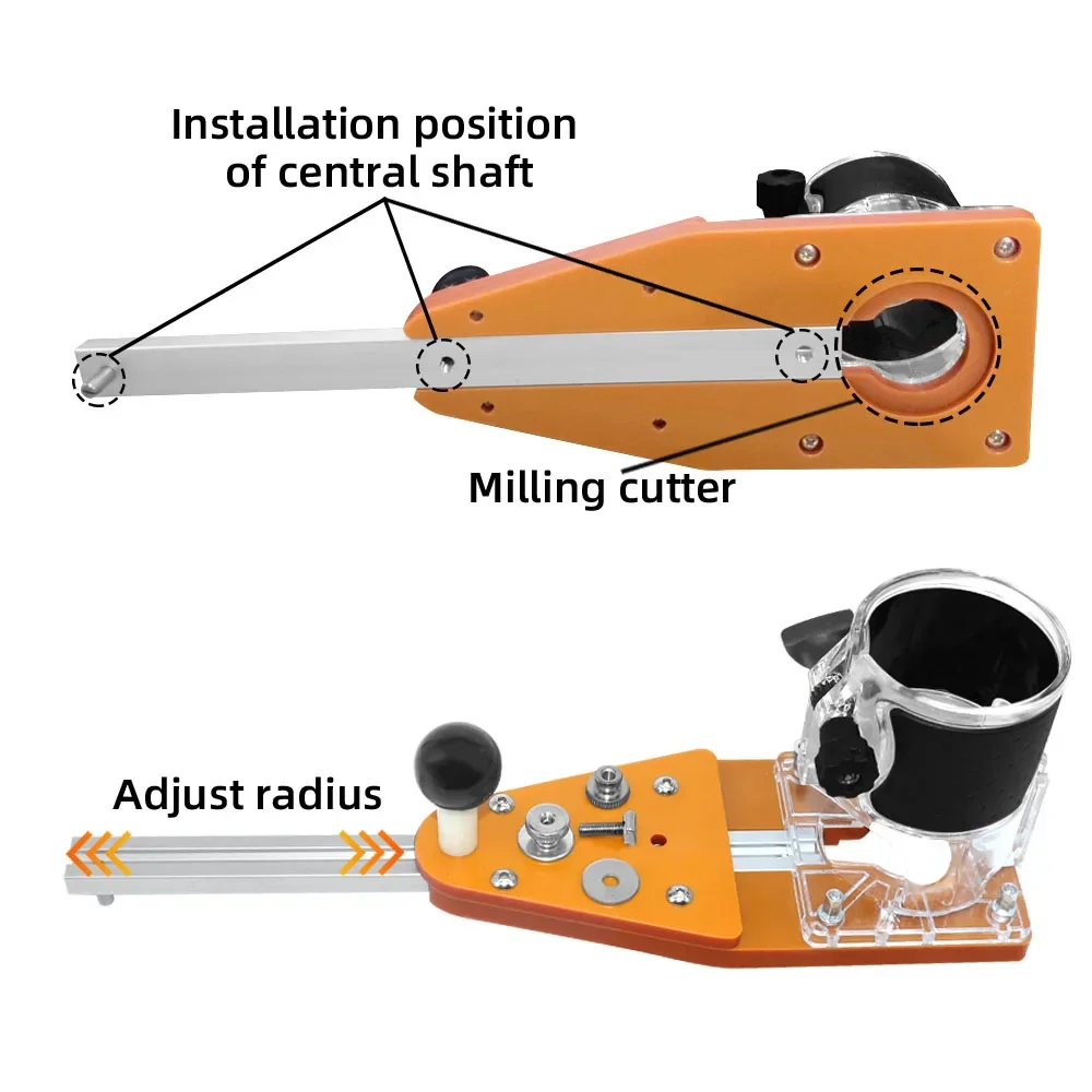 Wood Router Machine Trimming Machine Base Slotting Guide Base Circle Cutting Jig for Makita Electric Hand Trimmer