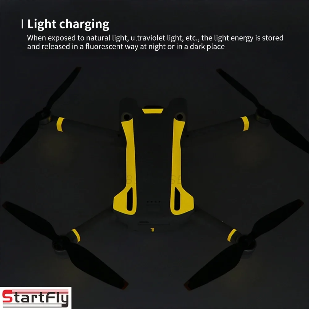 For DJI Mini 3 Pro Drone Luminous Stickers Decoration Decals Skin Anti-Scratch Protective Film Night Safety Flight Accessories ﻿