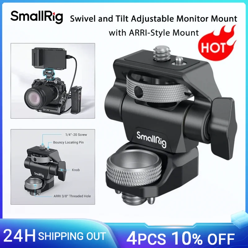 Smallrigdslrcâmerabraçadeiragiratóriaeinclinaçãoajustávelmontagemdomonitorcomparafusosdemontagemparamonitorflashluzdiyacessório2903b-AliExpress44
