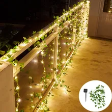 

Solar Led Light Outdoor String Lights 50/100 LEDs Leaf Fairy Garland Christmas Waterproof Solar Lights for Garden Decoration