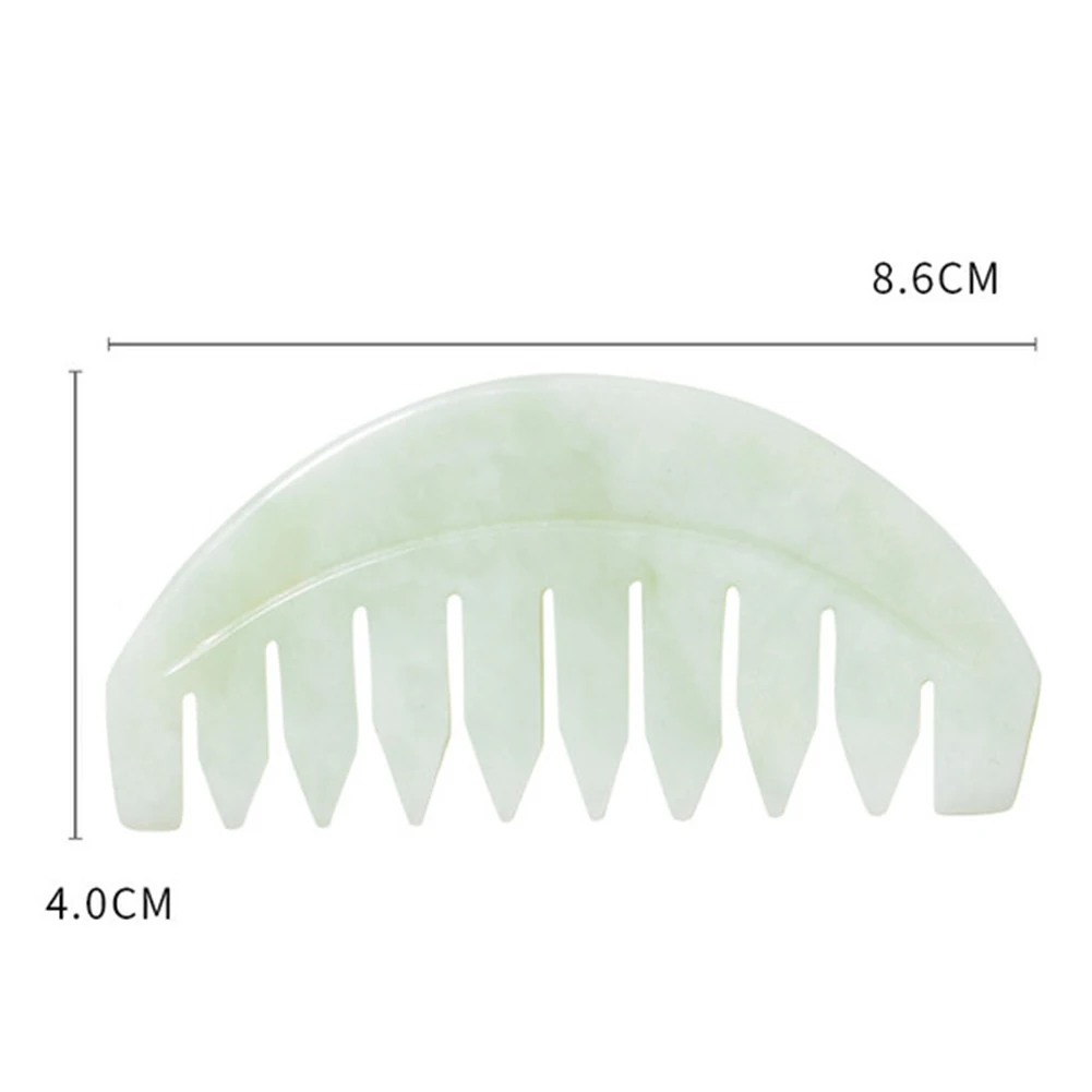 Jade Comb Retro Scalp Massager Meridian Gua Sha Scraping Board Stone Treatment