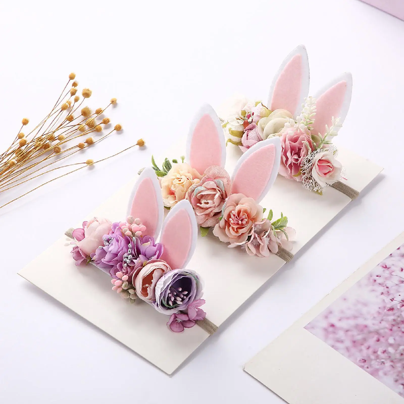 Animal Ears Headband Festival Cute Decor Kids Elastic Headband Girls Headwear Hair Styling Accessories for 0-4 Years Girls Kids