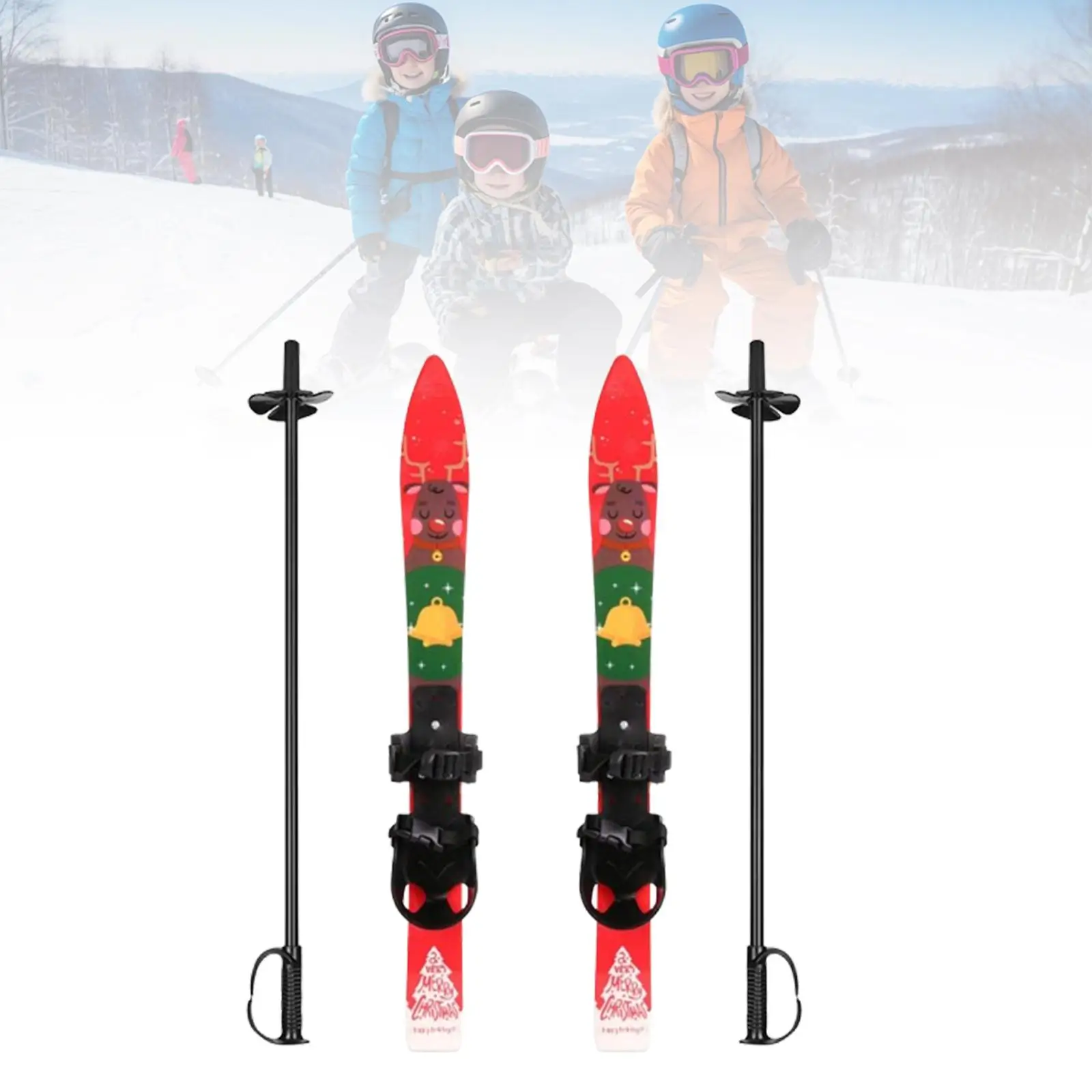 Kids Snowblades with Poles & Bindings 4