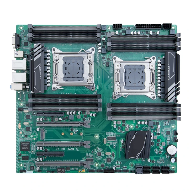 

X79 Dual CPU Motherboard LGA2011 USB3.0 PCI-E NVME for M.2 SSD 32GB DDR3 16 Sl