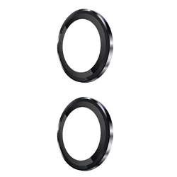 Durable Rear Camera Protector with Metal Ring and Lens Film for Nord 4 (Black)