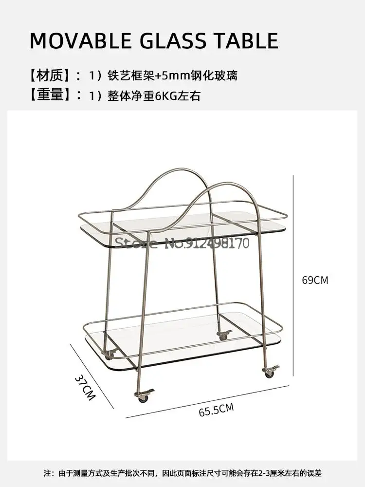 Medieval European style wine cart trolley hotel dining cart creative coffee table living room trolley dining car home mobile