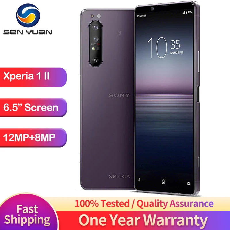 

Смартфон Sony Xperia 1 II, телефон с экраном 6,5 дюйма, 8 Гб ОЗУ 128 Гб ПЗУ, Восьмиядерный процессор Snapdragon 865