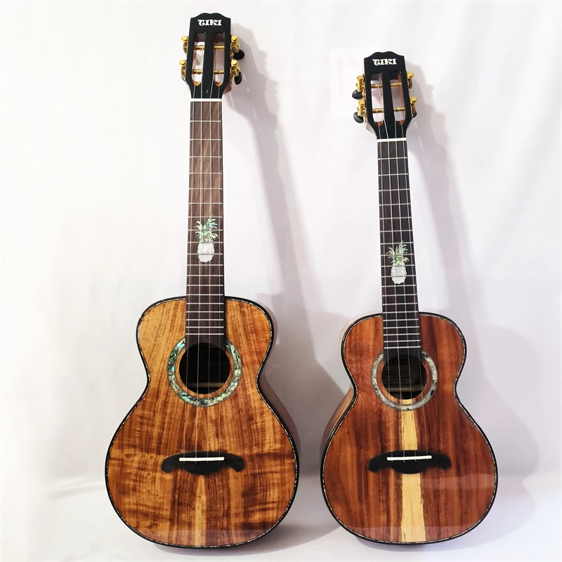 Concert And Tenor Tiki Brand Solid Wood Ukuleles ukulele set