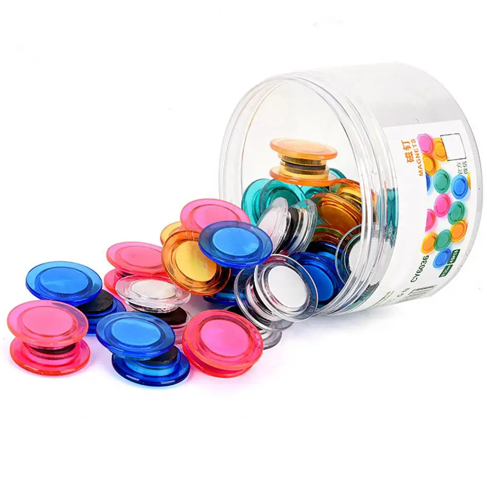 

Durable Magnet Colorful Durable Round Fridge Magnets for Home Office School Enhance Diy Board Decor with Mini Teacher Supplies