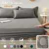 Soft Microfiber Fitted Bed Sheets with Elastic Bands Cotton Bedspread Covers Mattress Pad for Single Double/King/Queen Size Beds 1