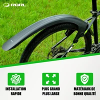 RBRL garde-boue de vélo élargi étendu Compatible avec 3 "largeur de pneu 26-29 garde-boue de vélo de montagne résistant aux éclaboussures à couverture complète 5