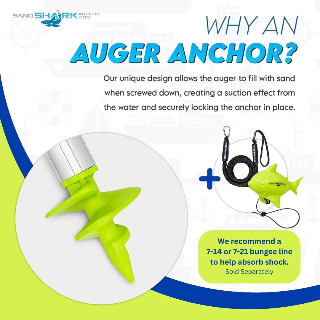Boat Anchor-Shallow Water Anchor Pole-Great Jet Ski Anchor, PWC Anchor, Pontoon Boat Accessories for Beach