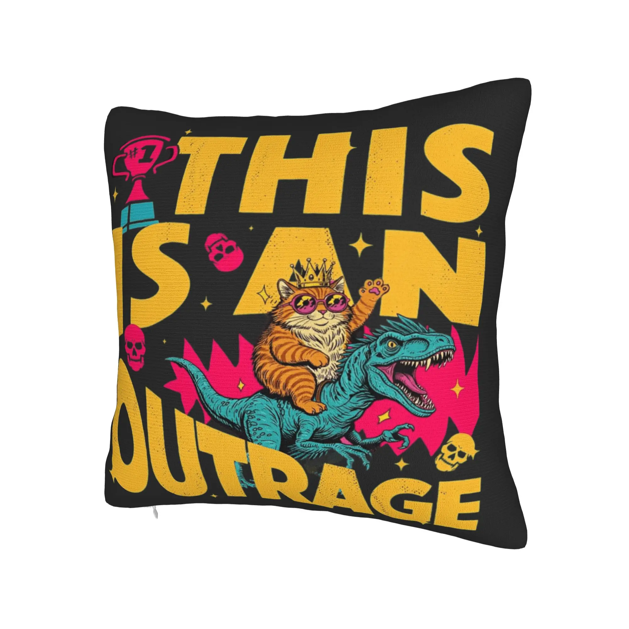 Dies ist ein Kissenbezug mit dem Motiv „Outrage Princess Donut Cat Dungeon Crawler Carl“, grafischer Kissenbezug, Kawaii-Kissen, Party-Heimdekoration – Detail 3