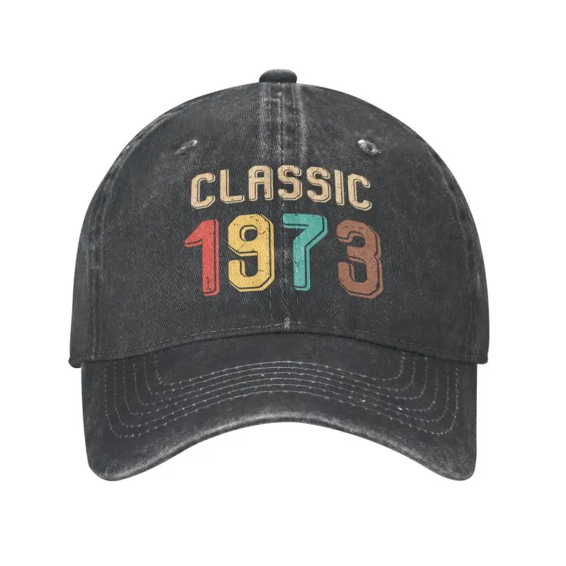 

Personalized Cotton Vintage Classic 1973 Baseball Cap Women Men Adjustable Dad Hat Sports