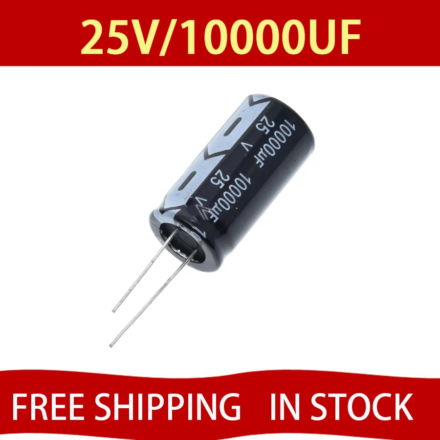 

Aluminum Electrolytic Capacitor 25V / 10000 UF 25V/10000UF Electrolytic Capacitor Size 18*35 mm plug-in 25V 10000U FREE SHIPPING