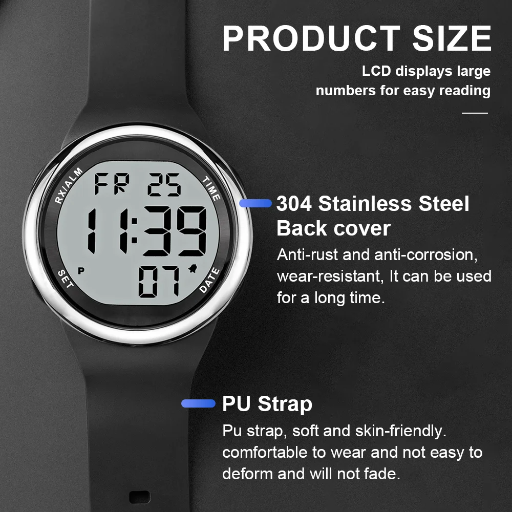 Hearkent Spanish Talking Watch Clock for Blind Man/Women Digital Voice Wrist Watch Alarm Fashion Silicone Watch for Seniors Gift 2