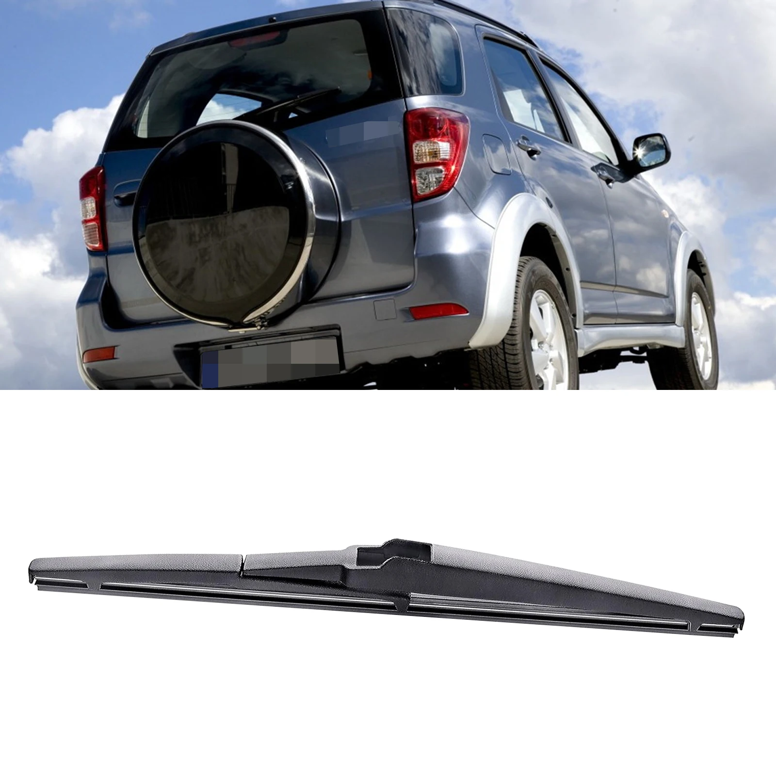 Limpiaparabrisas Trasero Completo Para Ford Focus MK2 2004-2013 - Brazo 34 Cm Y Hoja 36 Cm, Instalación Fácil