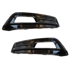 Front Bumper Fog Light Cover Grille and Headlight Frame - Premium Car Accessories (Left and Right)