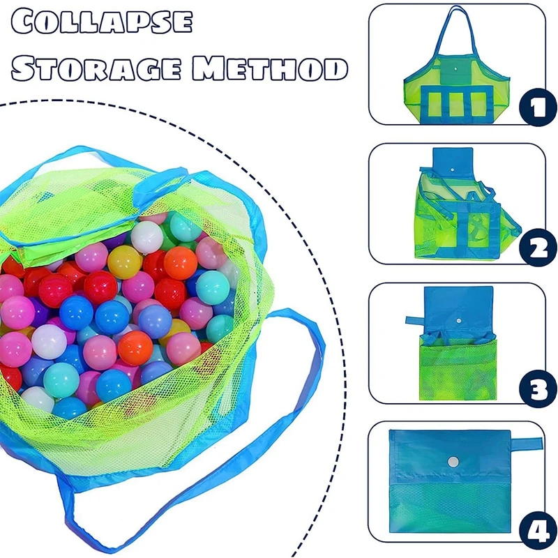 Children sand away portable mesh bag kids toys storage bags swimming large beach bag for towels women cosmetic makeup storage bag
