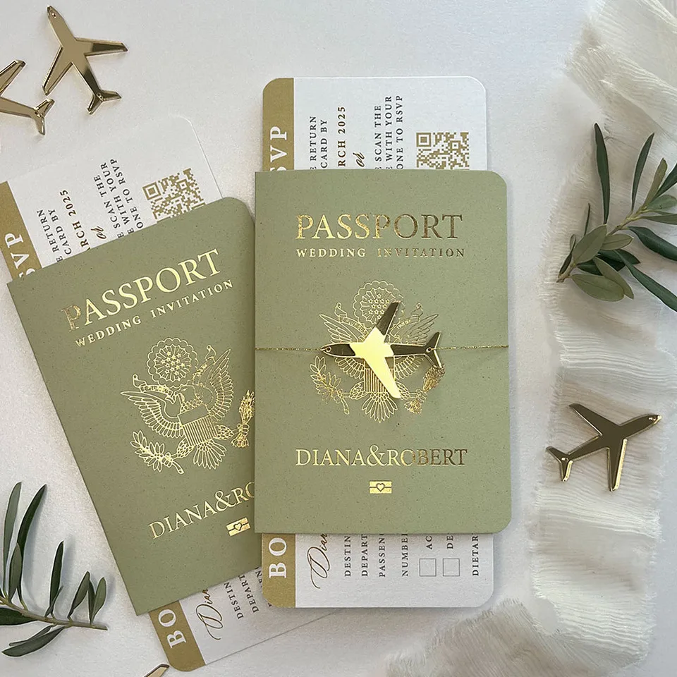 Porte-Passeport Personnalisable – Cadeau Voyage Anniversaire Mariage – Cuir Simili