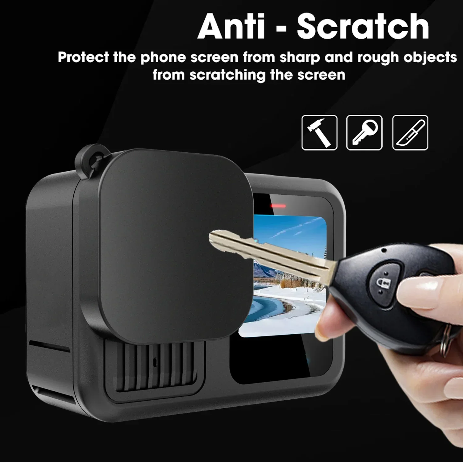 For GoPro Hero 13 12 11 10 9 Screen Protector Tempered Glass Film Silicone Lens Cover Cap For GoPro Hero 13 12 Accessories