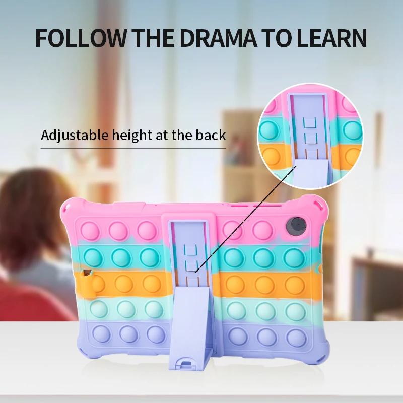 Capa de Silicone Bolha Macia para Lenovo Tab m8 8705 8705f M10 Case X306f X606f Crianças - Imagem 2
