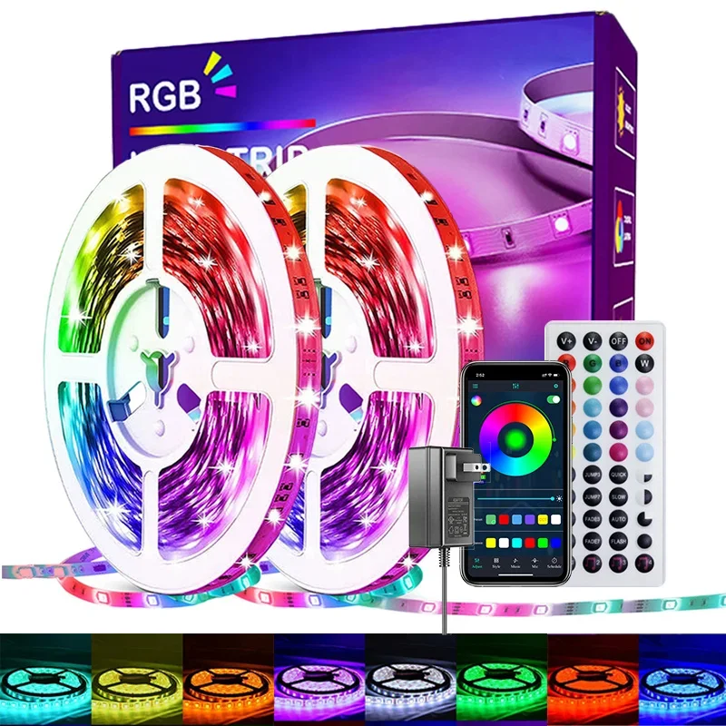 30M/98.4ft Led Lights for Bedroom, Music Sync Color Changing LED Strip APP Control ,Bluetooth RGB 5050 Led Strip Lights