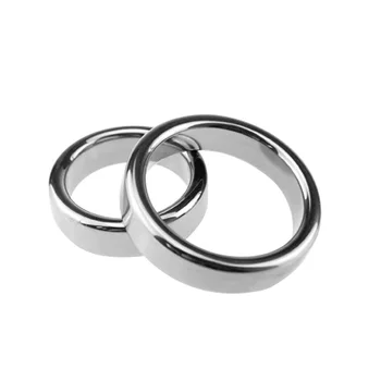 Top Quality Small Large Size Male Penis Ring Lock Stainless Steel Heavy Metal Cock Ring Ball Stretcher Erection Sexy Toy For Man 2