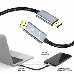 Ultra High - Resolution DisplayPort Cable for PCs, Laptops, TVs, and Projectors
