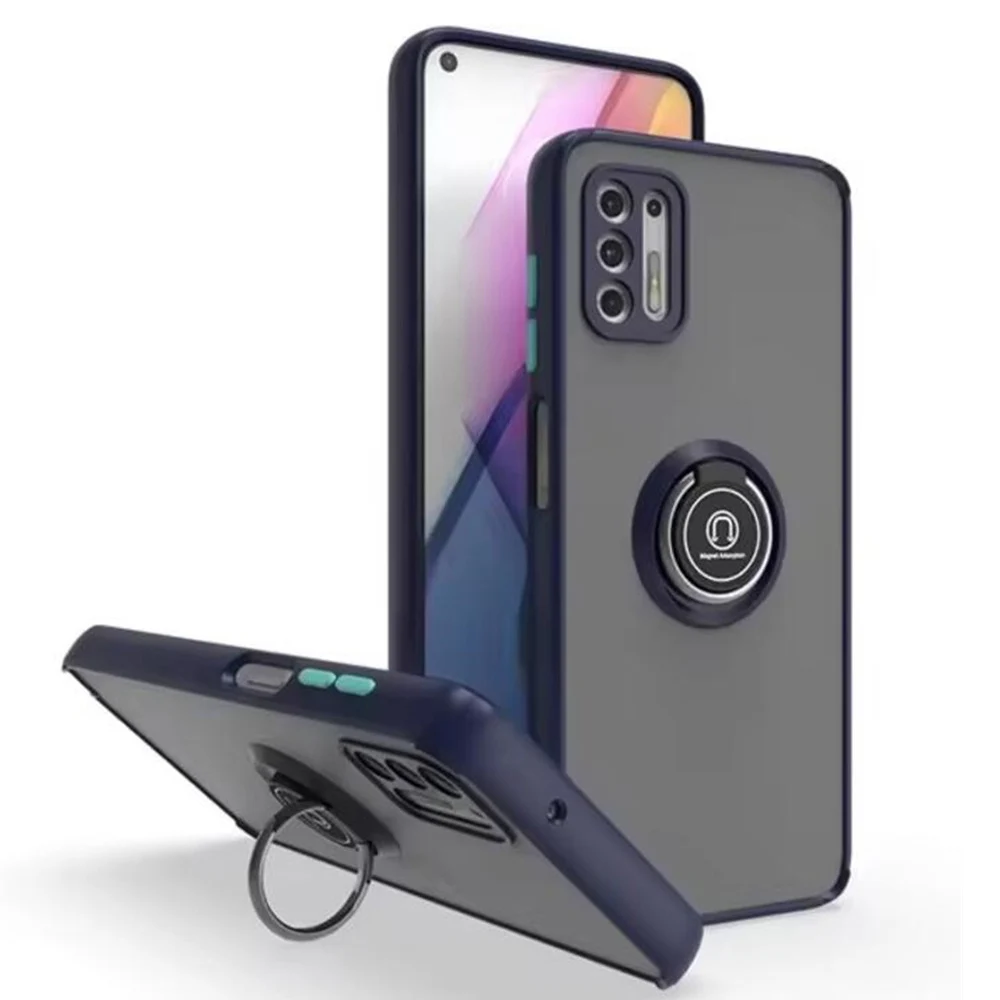 Shockproof Matte Clear Magnetic Ring Holder Case