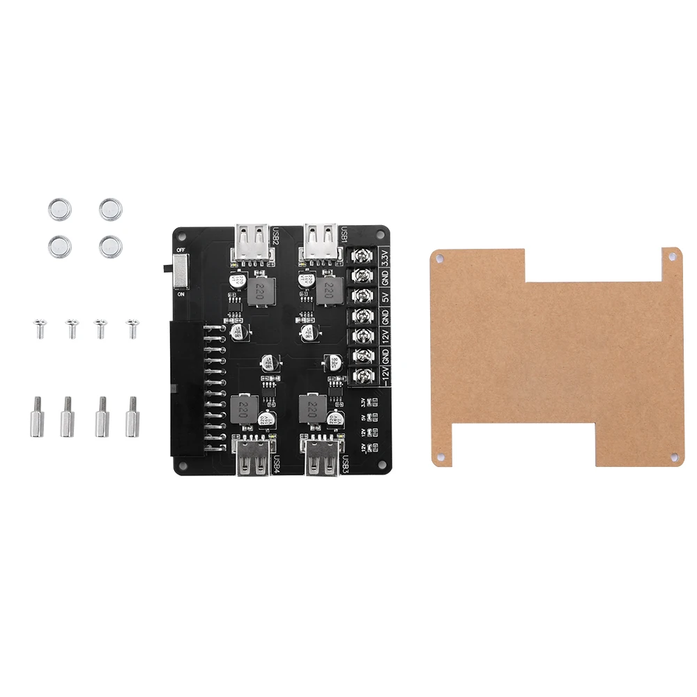 24Pin 12Pin Atx Power Supply Breakout Board Custodia In Acrilico Set Dc3.3-12V Usb Atx Adapter Module Connettore Di Alimentazione Per Pc Computer