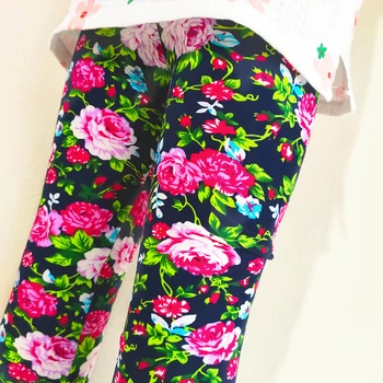 Girls Leggings Summer Kids Print Pants Babys Girls Skinny Leggings Children Girl Slim Elasticity Trousers Pencil Pants 2-13 YEAR 5