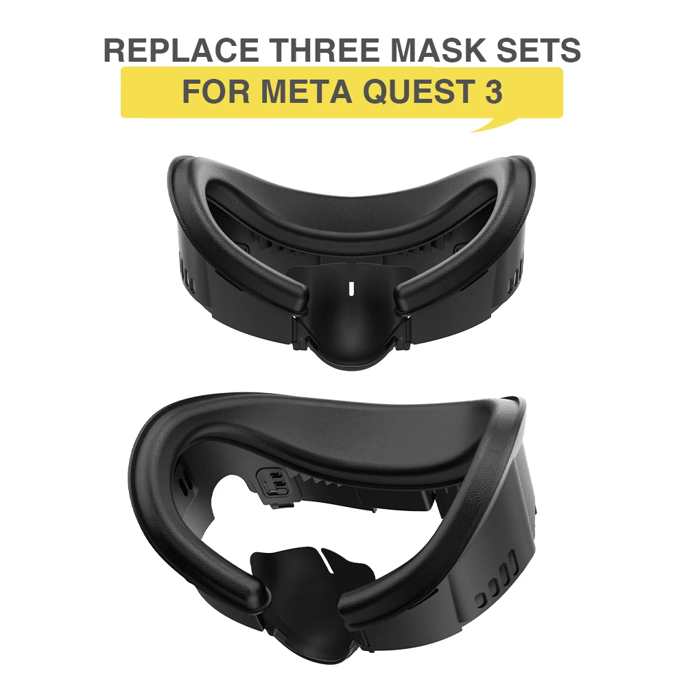 Upgrad AMVR Leather Face Mask For Quest 3 Breathable Facial Interface Ice Silk Fabric Replacement Pad For Quest 3 Accessories - Vimarsana News