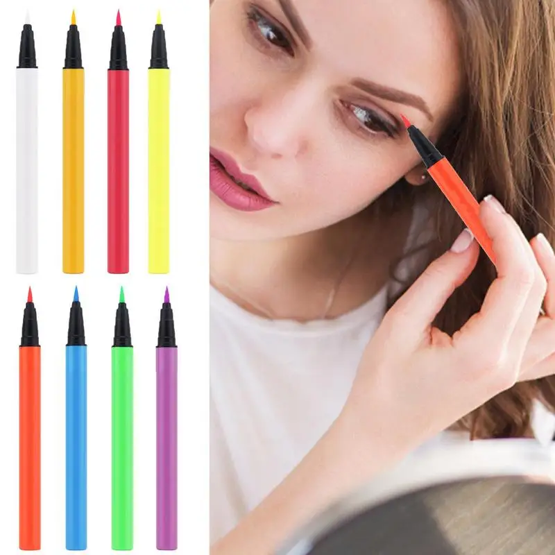

Colors Eyeliner Pencil Multi-Functional Rainbow Eyeliner Pen Waterproof Glowing Eyeliner For Women Girls Fluorescent Eyeliner