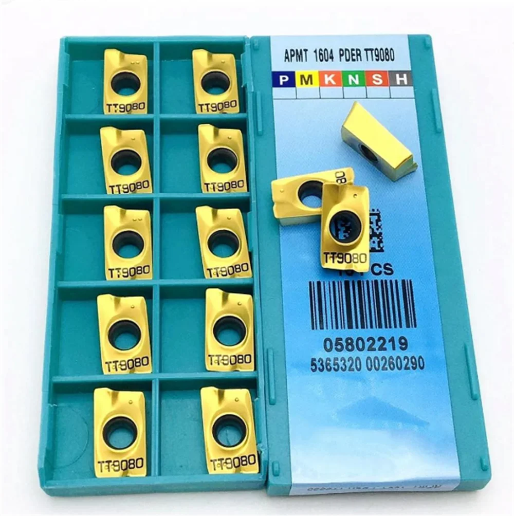 

100P APMT1604PDER TT9080 карбидные Токарные Вставки CNC металлический токарный станок Токарные инструменты для MVQNR/L держатель инструмента