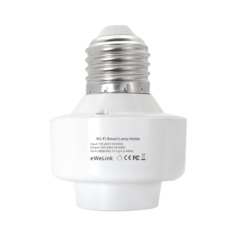 E27 WiFi Smart lamp holder for LED Bulbs | Alexa/Google Home Voice Control | Plug & Play Smart Switch with eWelink App Remote
