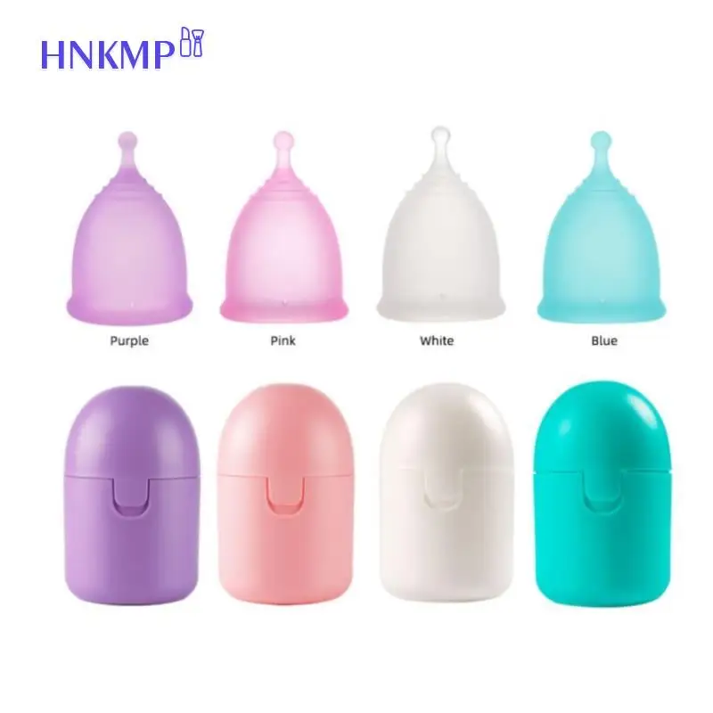

Portable Menstrual Cup Medical Silicone Leak-proof Lady Women Menstrual Period Cup With Storage Case Feminine Hygiene Product