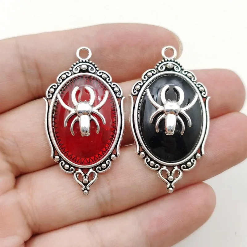 

5pcs Alloy Gothic Spider Gemstone Charms Pendant for Earrings Bracelet Necklace Jewelry Making DIY Jewelry Findings Accessories