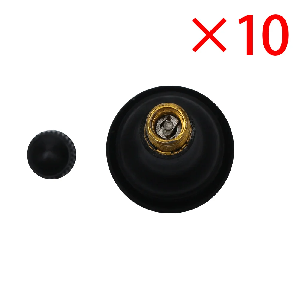 Car Vacuum Tire Snap-in Black Rubber TR415 46.5mm Car Tire Inflator Valve Tubeless Tyre Valve Stem with Dust Cap Cover