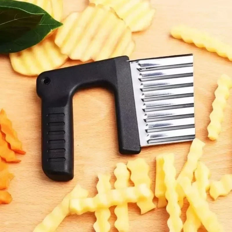 1PC Hand-held Stainless Steel Wave Potato Cutting Fries Mace Knife Multi-functional Vegetable Cutter Kitchen Tools