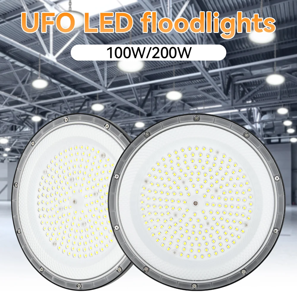 Description Picture 2 of itemUFO Floodlight LED Industrial Lamp High Bay Light Waterproof Lampara for Market Warehouse Garage Gym Factory Workshop Lamp