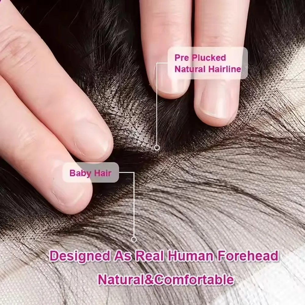 스트레이트 번들 인모 헤어, 13x6 프론탈 포함, 버진 생모 웨프트 번들, 클로저 포함, 천연 인모 번들 익스텐션