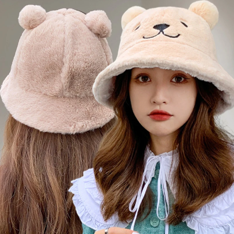 Bear Bucket Hat for Women and Kids