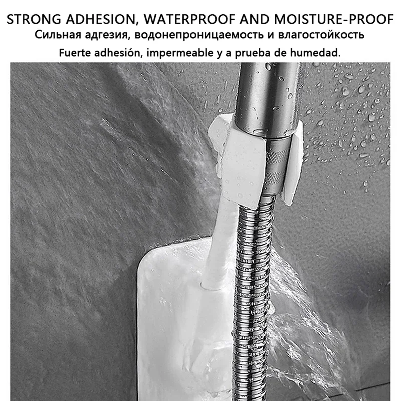 360&deg; Shower Head Holder Adjustable Bathroom Shower Bracket for Bath Rail Holder Bracket Head Strongly Stick To The Wall