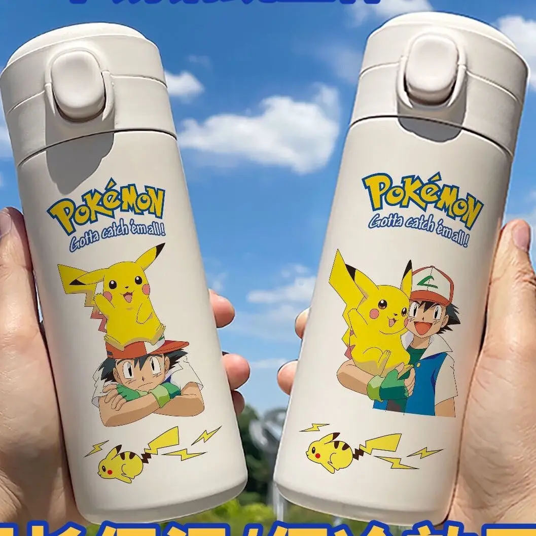 

Теплоизолированная чашка Pokemon, портативная вместительная уличная спортивная чашка для питья, бутылка из нержавеющей стали