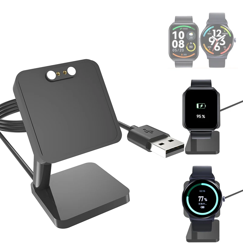 

Desktop Stand Charger Adapter USB Charging Cable Dock Station Holder For Haylou Solar Lite/Smart Watch 2 Pro Charge Accessories